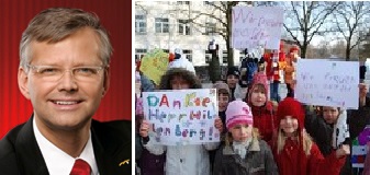 Ralf Hillenberg / Die Kinder bedanken sich bei Herrn Hillenberg